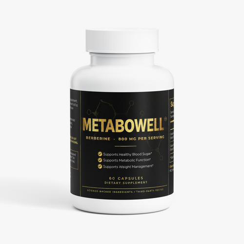 MetaboWell Berberine Capsules bottle, 60 capsules